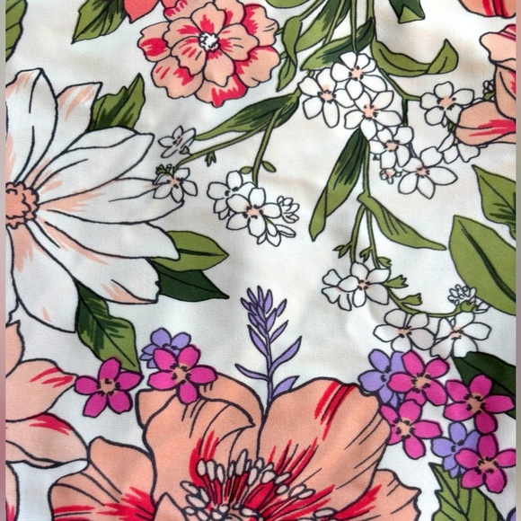 Kona Sol Womens Swim Ladder Trim Medium Coverage One Piece Swimsuit Floral - Picture 9 of 10